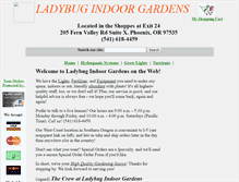 Tablet Screenshot of ladybugindoorgardens.com